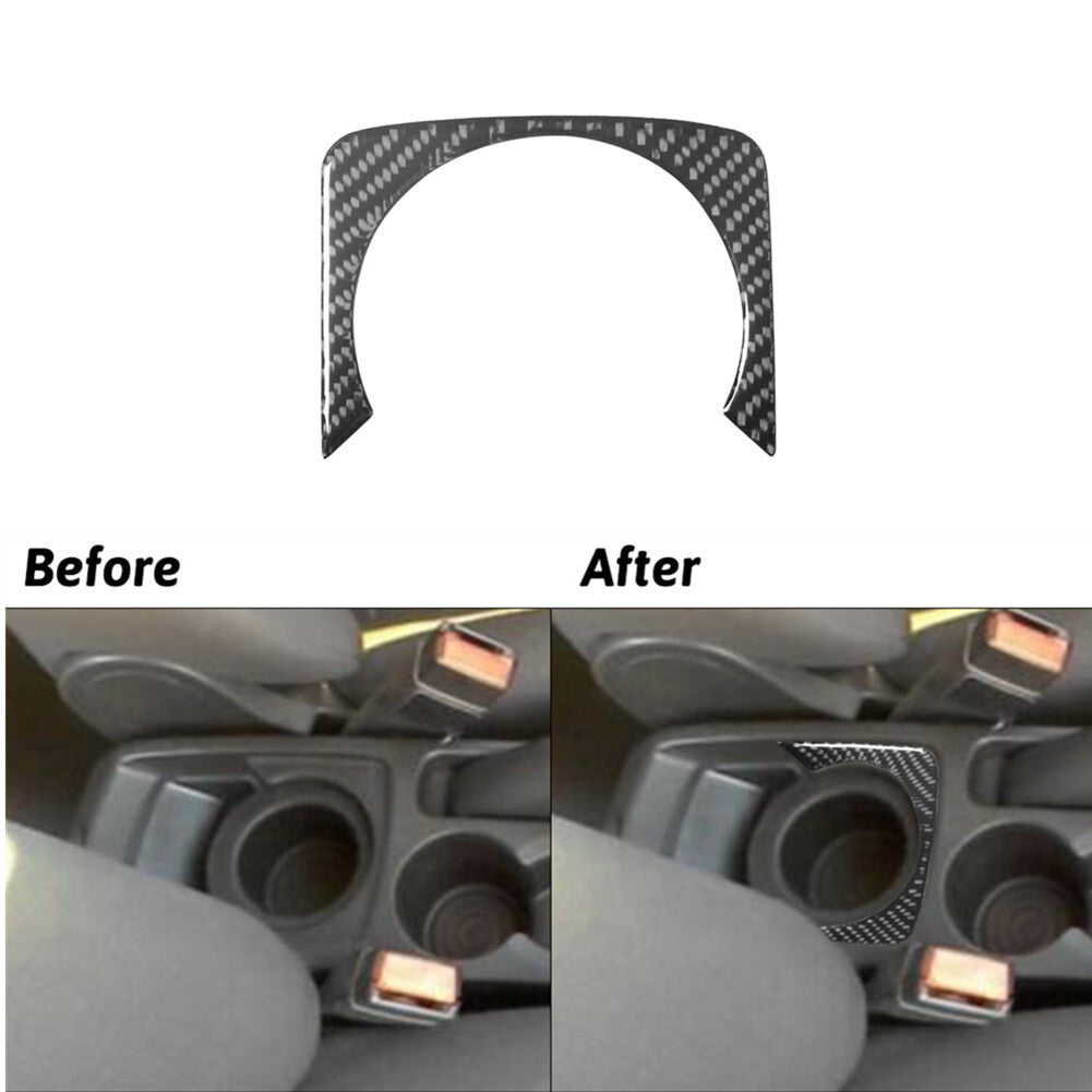 Carbon Fiber Rear Center Floor Console Cover Trim for Ford Fiesta 2011-2015