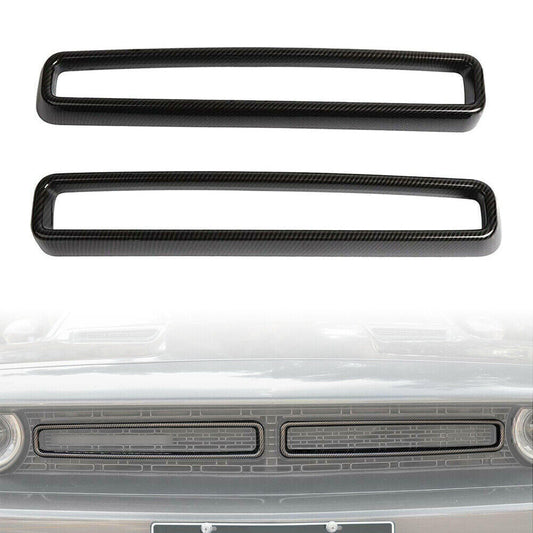 Pair Front Grill Mesh Grille Inserts Trim Cover Fit for Dodge for Challenger 2015-19 16