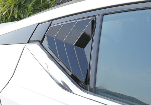 2X Glossy Black Rear Side Window Quarter Louver Trim for Nissan Altima 2019-2021