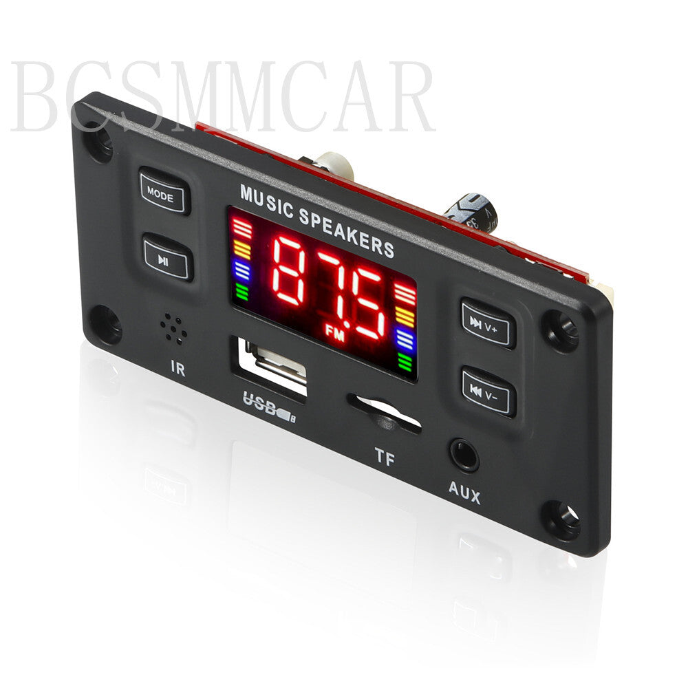 Car MP3 Decoder Board Bluetooth 5.0 TF USB Module FM Radio Handsfree Call Trim