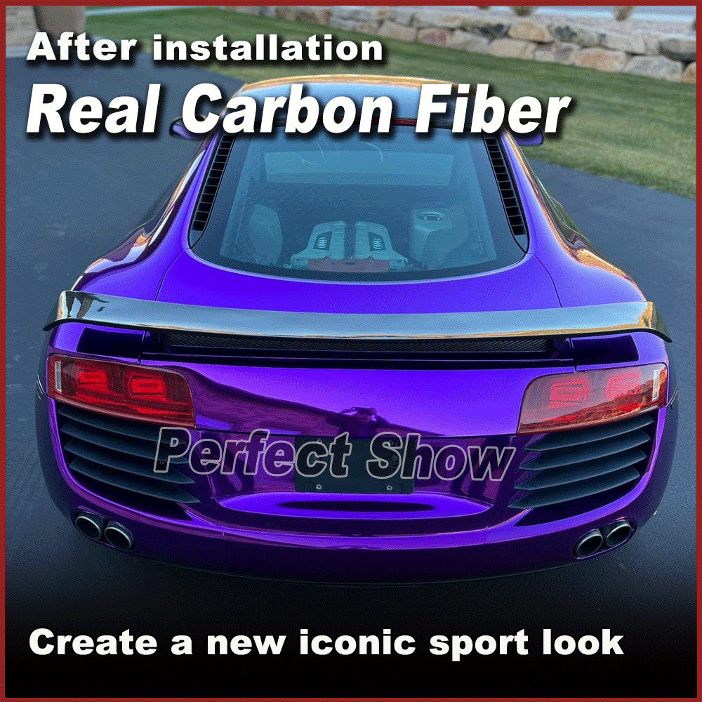 Fit for Audi R8 GT V8 V10 2008-2015 REAL Carbon Rear Trunk Spoiler Lip Lid Wing