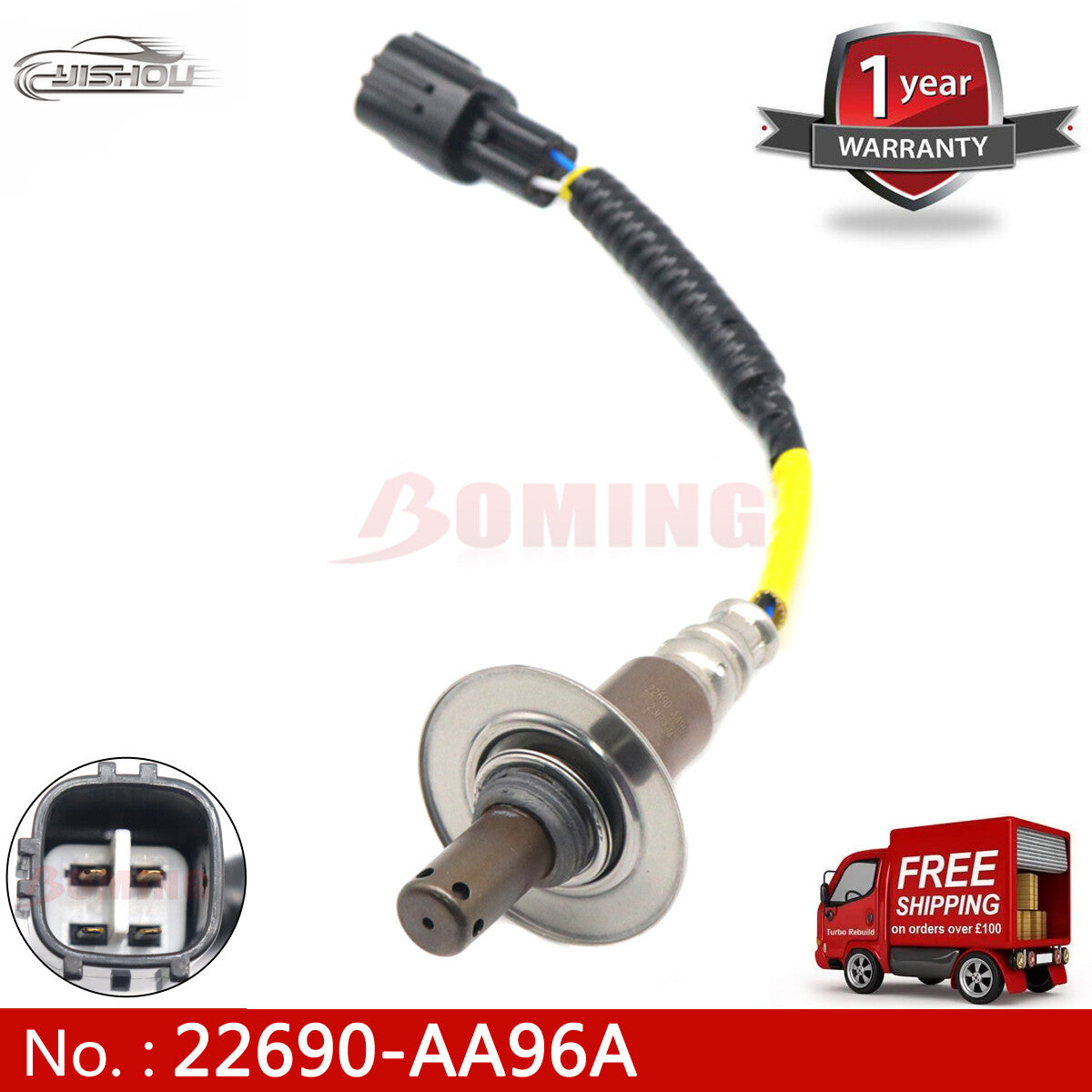 Downstream oxygen sensor 22690-AA96A is suitable for Subaru Legacy Outback 2.5L (2013-2019).