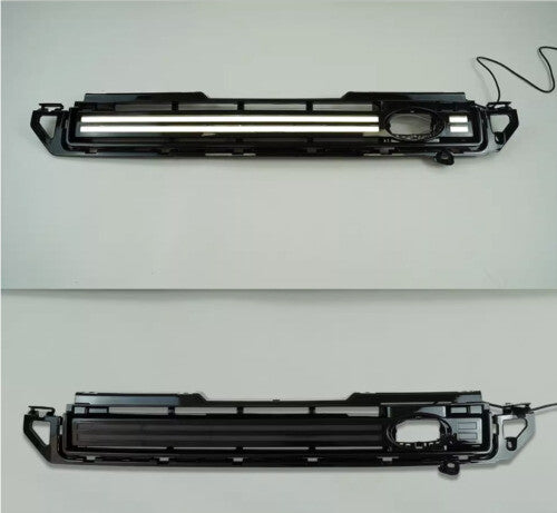 Mesh Grille Led Gloss Black Front Upper for Land Rover for Defender 2020-23 W/light