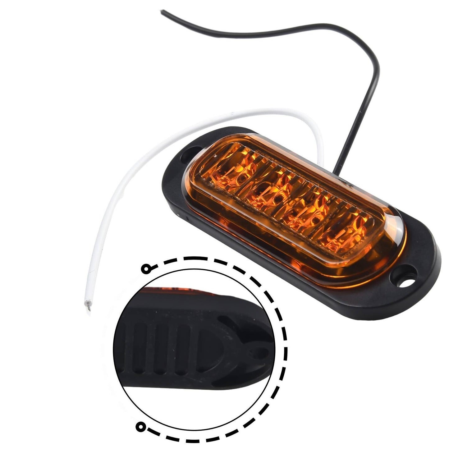 2-Pack LED Side Marker Gap Light Indicators for Trucks and Trailers - Waterproof