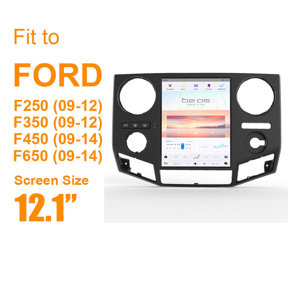 12.1 Android 11 for Tesla Style Full Screen GPS Radio for Ford F250 F350 2009-2012