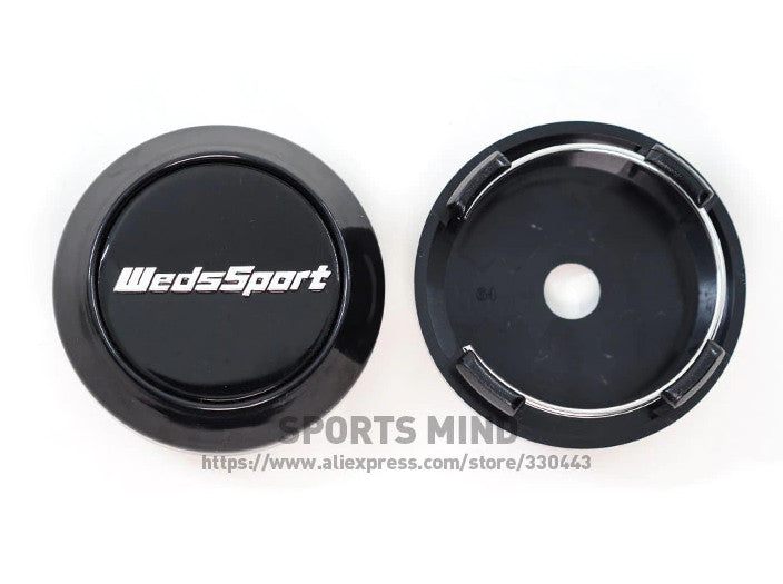 4x64mm Weds Sport Black Decal Wheel Center Cap Badge Rim Cap Hub Cap TE37