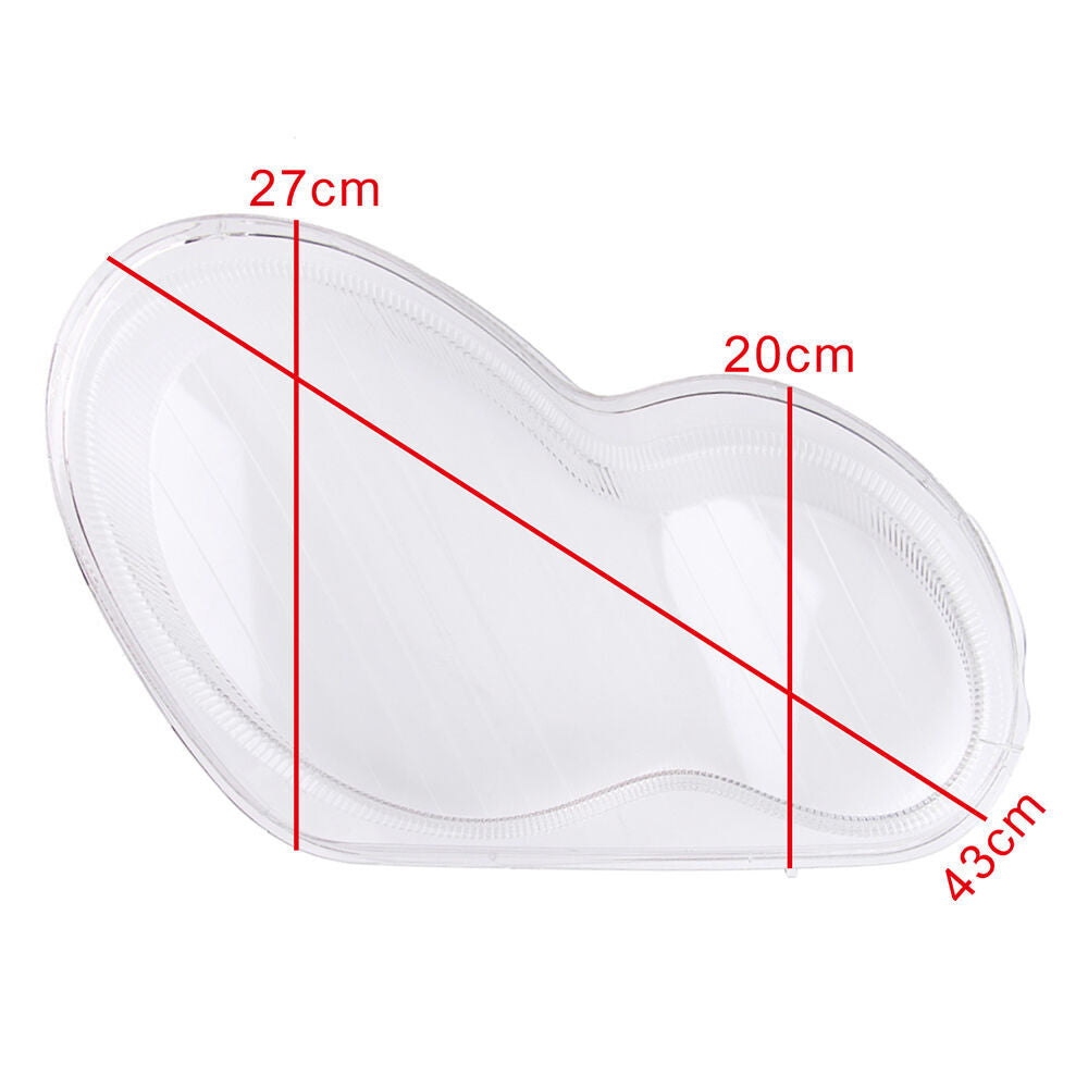 2¡Á F¨¹r for Mercedes-Benz C-Klasse W203 2001-2007 Scheinwerferglas Linse Links+Rechts