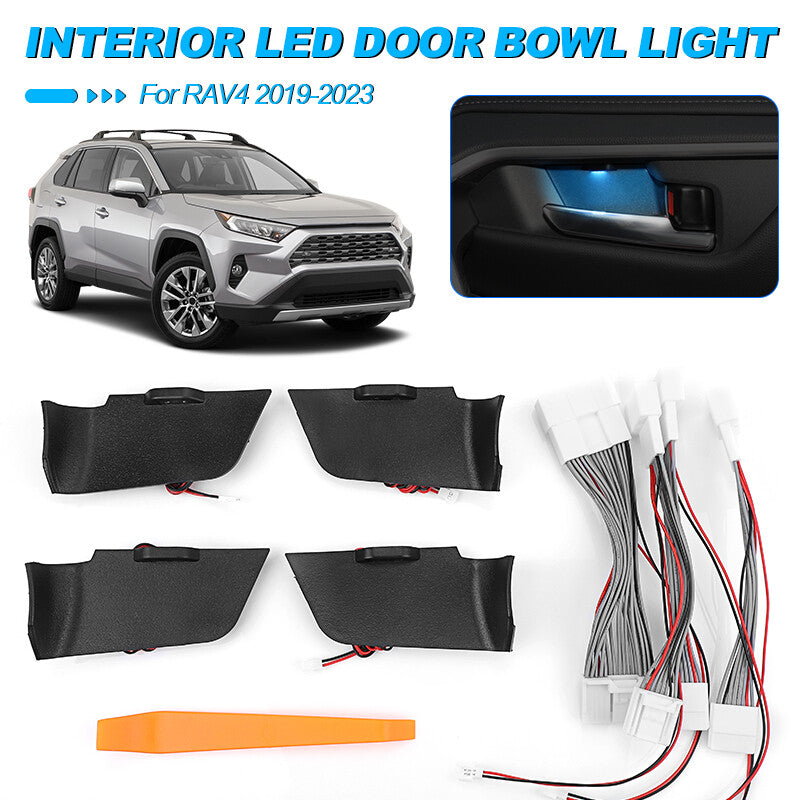 2019-2023 Interior Door Handle LED Atmosphere Lights 4pcs for Toyota RAV4 XA50