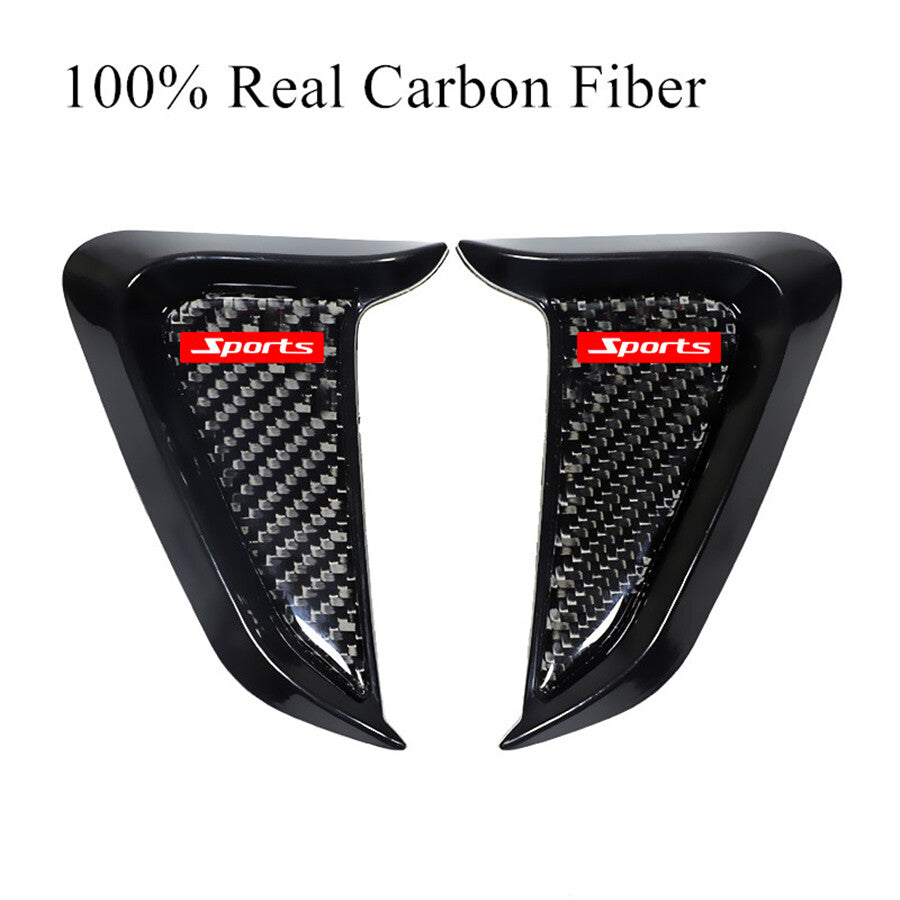 2x Car Side Fender Vent Air Wing Cover Trim Exterior Accessories Carbon Fiber