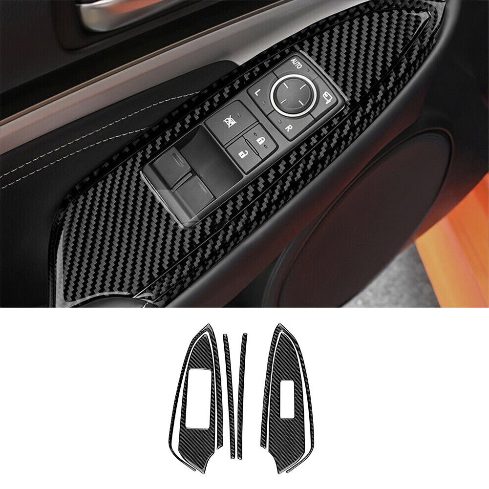 Carbon Fiber Door Window Control Cover Trim for Lexus RC300 350 200T 2015-2020