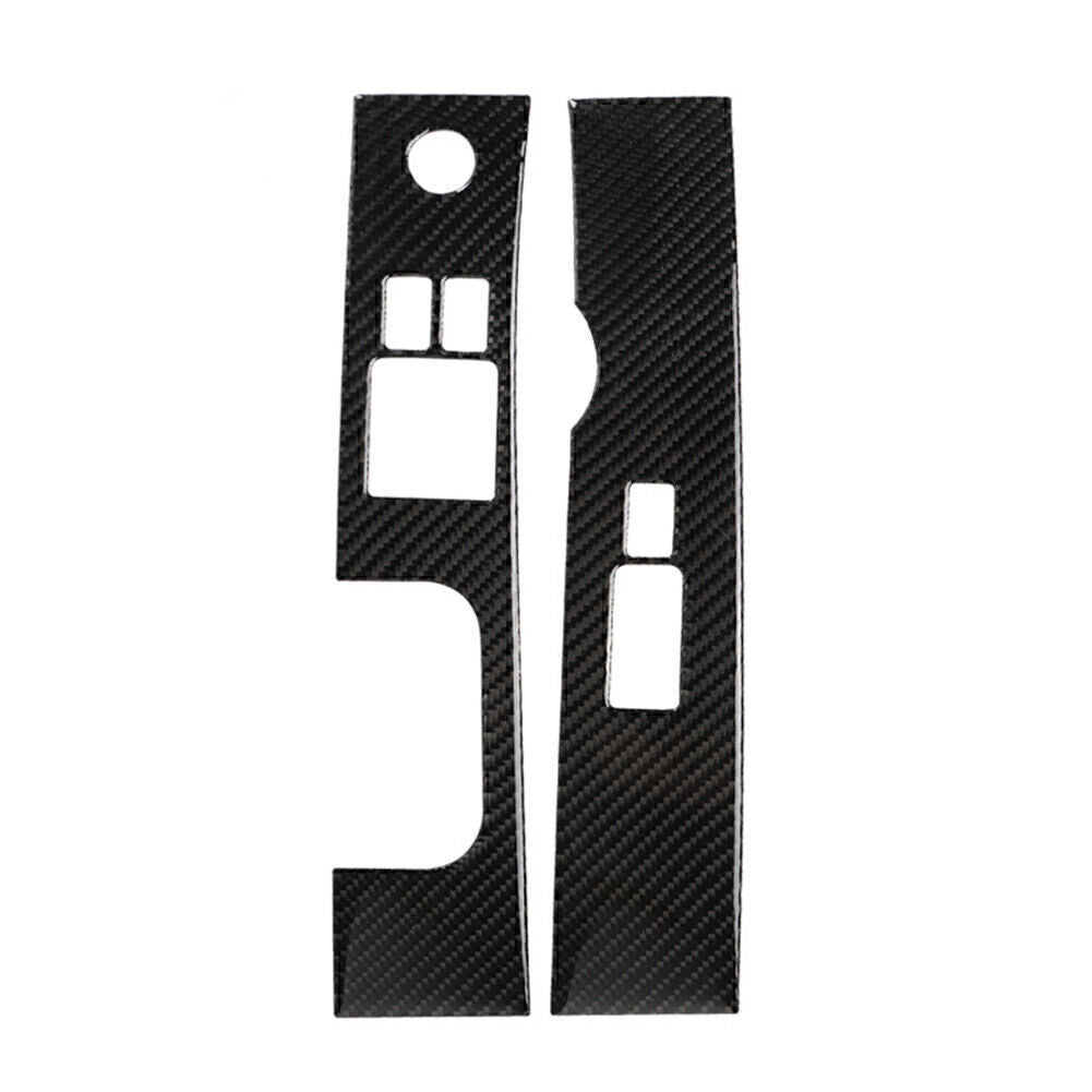 Carbon Fiber Interior Window Lift Switch Panel Cover Trim Fit for Nissan 350Z 06-09