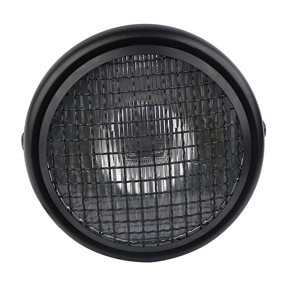 Motorcycle 7 Headlight lamp+Grill Projector for Harley Chopper Bobber Cafe 12V