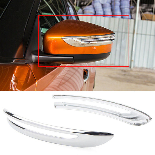 ABS Chrome Rear View Mirror Stripe Cover Trim 2pcs Fit for Nissan Kicks 2017-2019 18
