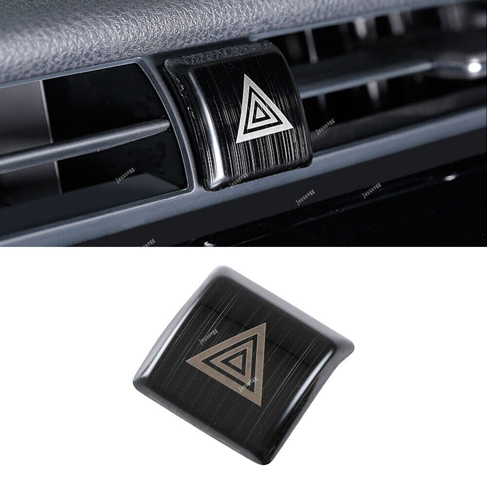 Front Warning Light Switch Knob Cover Trim Black Fit for Toyota for Camry 2018-2020