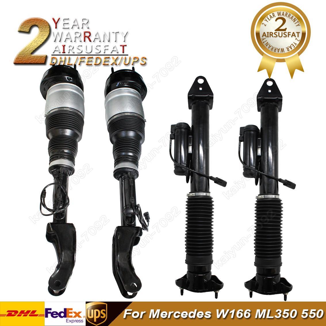 4x Rear Front Air Suspension Struts For Mercdes W166 ML350 550 W/ ADS 1663206713