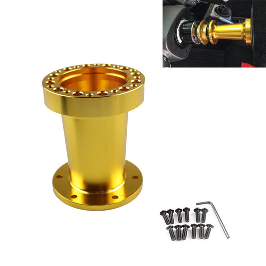 Aluminum Steering Wheel Extender Adjustable Hub Adapter 4/101mm Gold