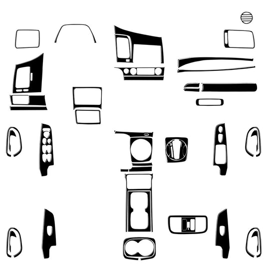 Piano Black Interior Full Sets Cover Trim Kit for Honda for Civic 8th 2006-2011