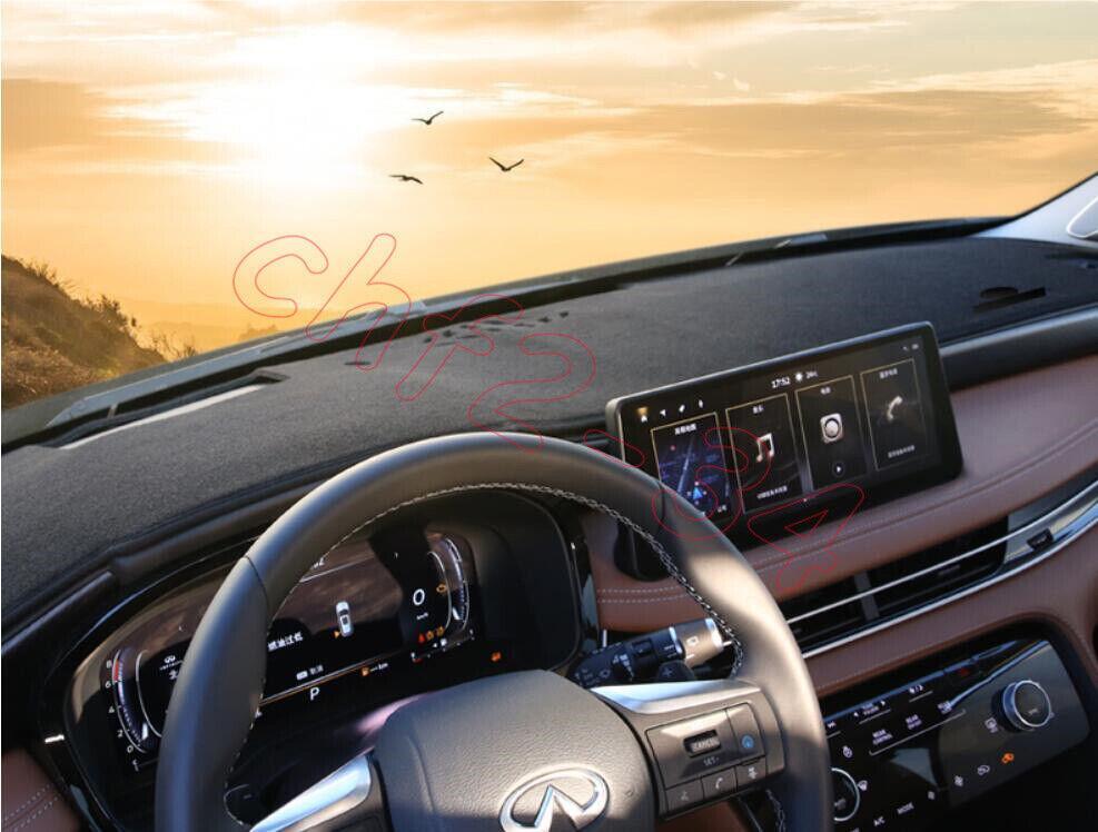 Fit for INFINITI QX60 black Car Inner Dash Mat DashMat Sun Cover Pad 2022-2023