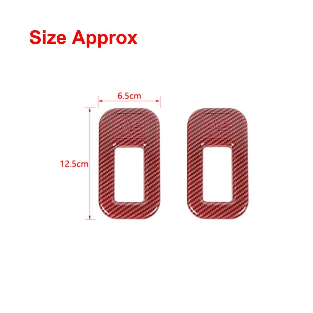 Red Carbon Fiber for Seat Safety Belt Buckle Fixed Trim for Suzuki for Jimny 2019-2023