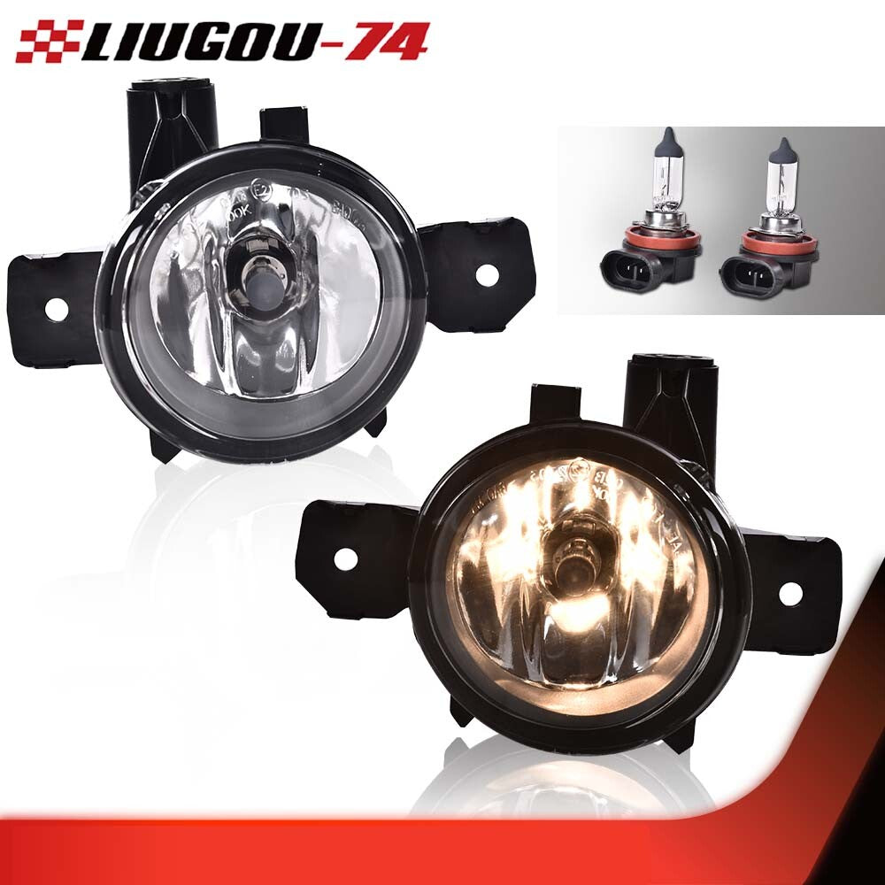1 pair of replacement bulbs for 11-14 for BMW E84 X1 clear lens anti-collision fog lights
