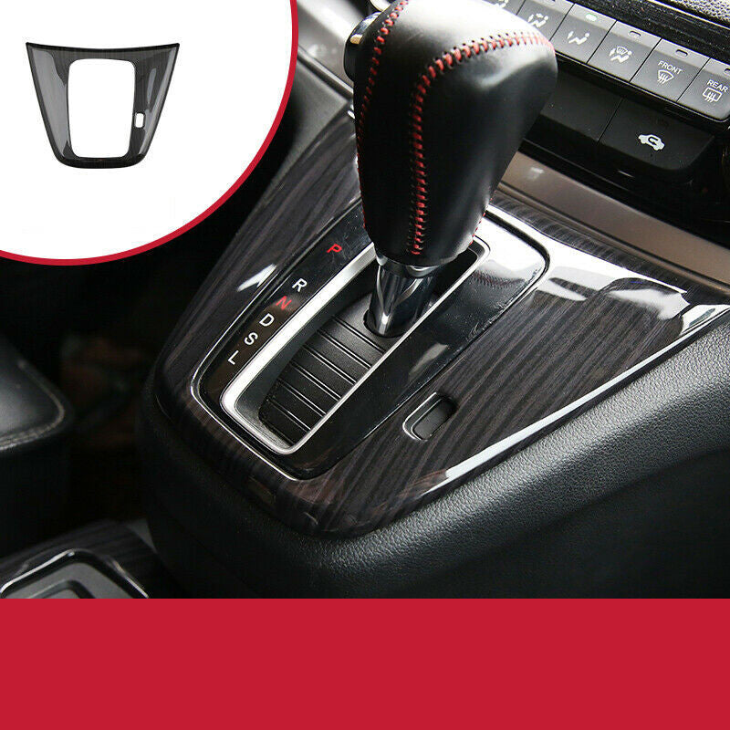 for Honda CR-V 2012-2016 Black Wood Grain Console Gear Shift Panel Decor Trim