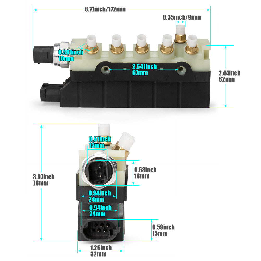 Air suspension valve for seat A2203200258 is suitable for Mercedes-Benz S430 4Matic 2000 - 2006