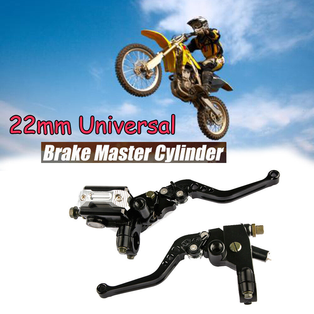 Universal 7/8 inch motorcycle brake clutch master cylinder rod kit reservoir