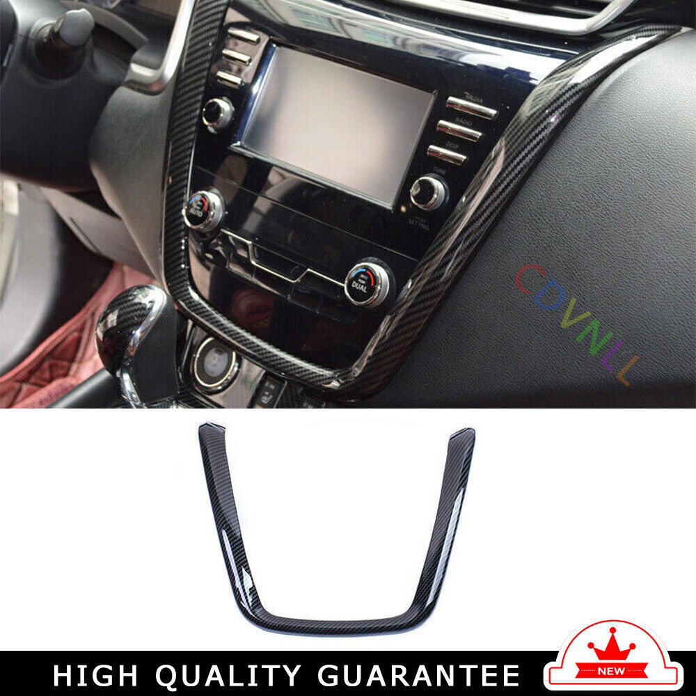 Central Console Navigation Strip Trim Fit for Nissan Murano 2015-21 Carbon Fiber