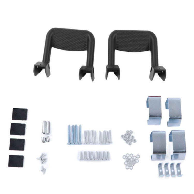 2Xtruck Black Powder Coated Side Pedal/Staff Kit Aluminum for Ford / for Chevy / for GMC / for Dodge