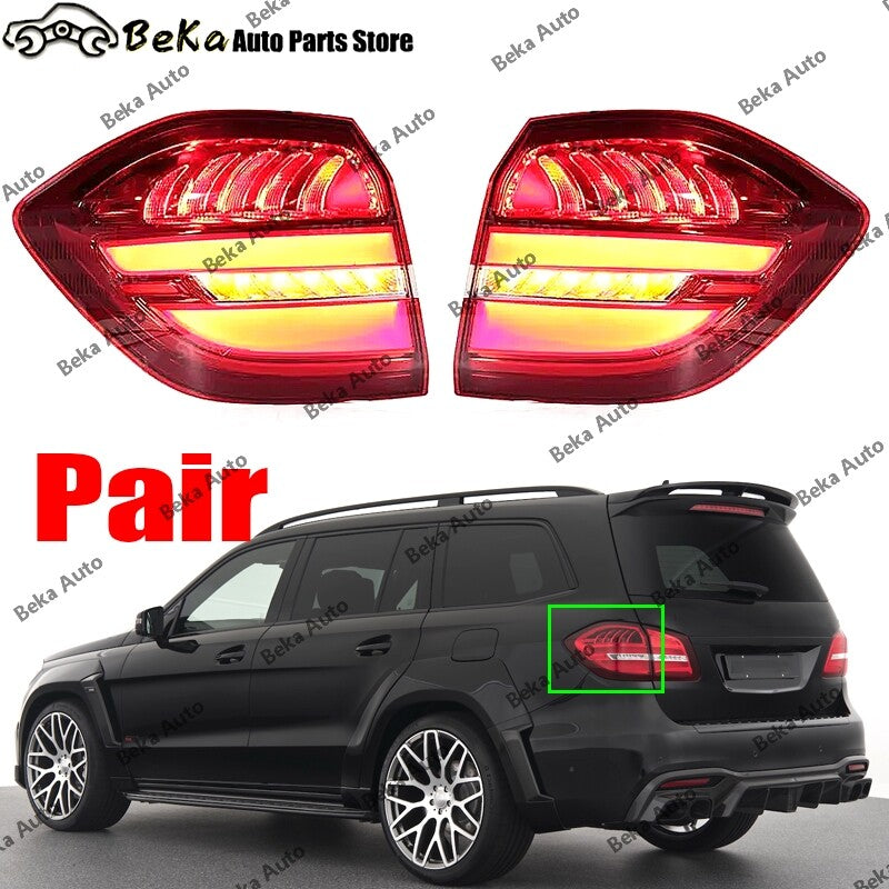 1Pair for Mercedes-Benz GLS CLASS X166 2016-2019 LHRH LED Outerside Tail Lamp