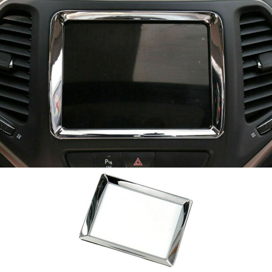 Silver Dashboard Navigation Frame Cover Trim for Jeep Grand Cherokee 2011-2020