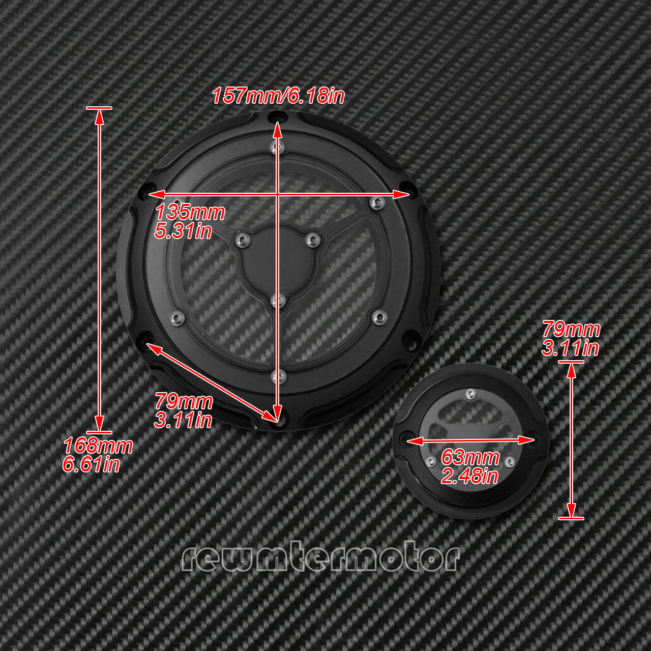 6 Holes Derby Cover Timing Timer Covers Fit for Harley Sportster 1200 883 04-21