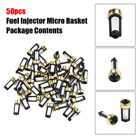 50pcs Fuel Injector Micro Basket Filter Fit For ASNU03C Injector Repair Kits