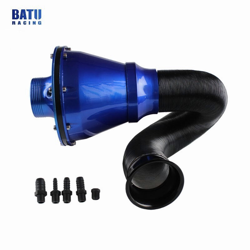 Universal Apollo Cold Air Intake Induction Kit With Air Box  Filter Blue