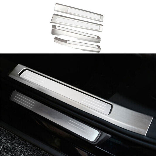 for Volvo S90 2017-22 Silver Steel Door Sill Scuff Plate Protector Threshold 4x