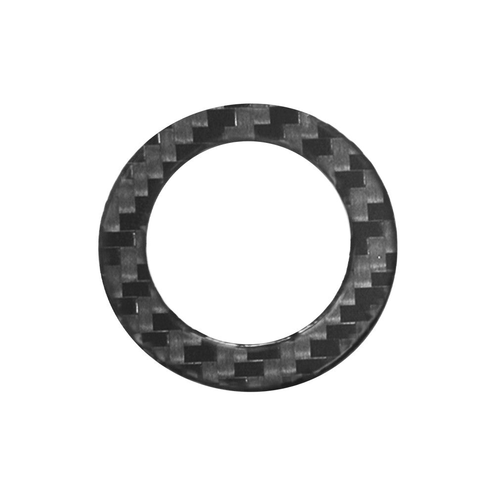 Carbon Fiber Ignition Button Circle Cover Trim for Toyota Hilux 2015-2021