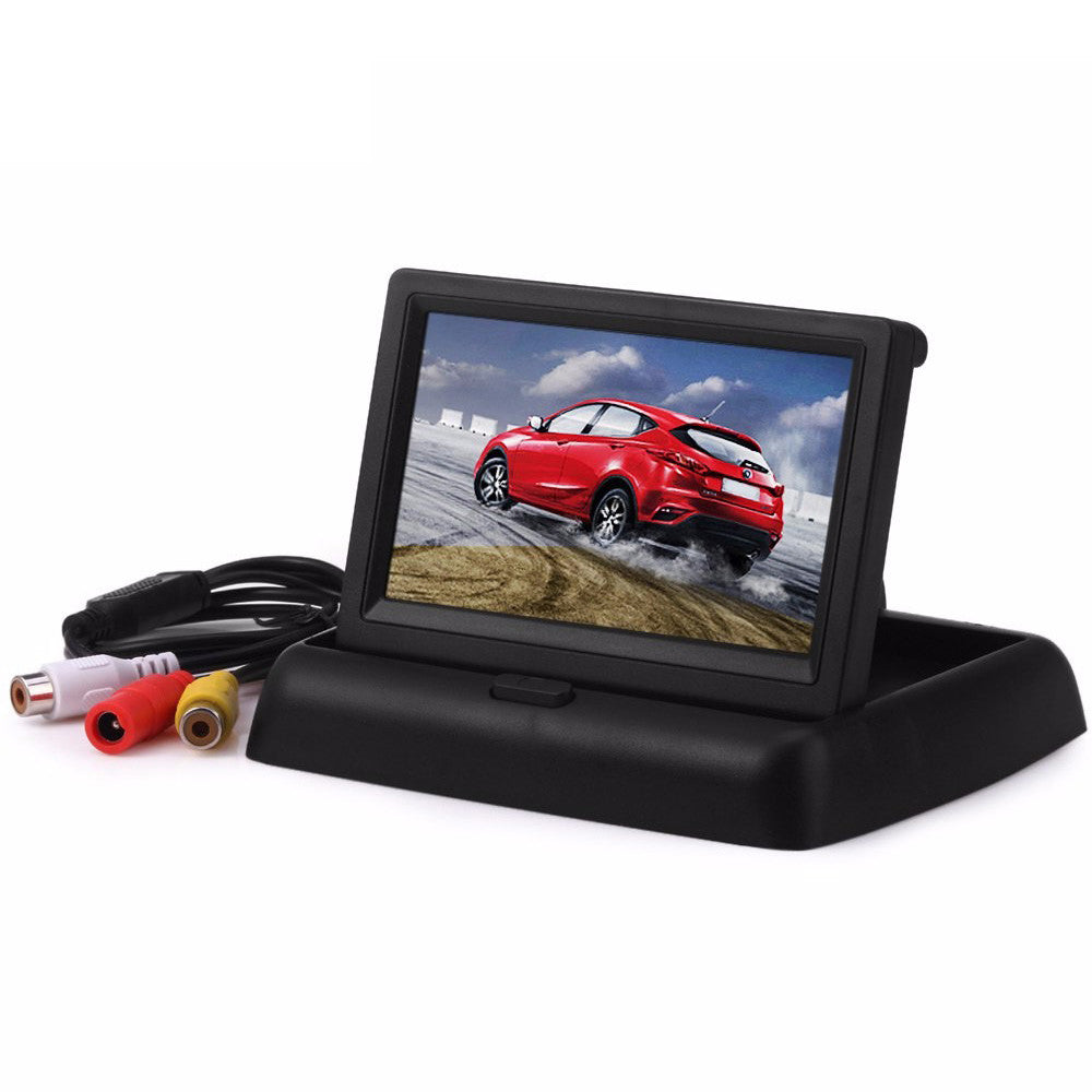 Foldable Car Digital LCD Color Display NTSC PAL Backup Rear View 4.3 Monitor