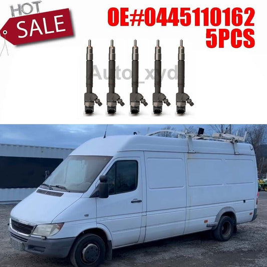 5 fuel injectors, 0445110162, for Dodge for Freightliner Sprinter 2500/3500, manufactured June 5, 2004.