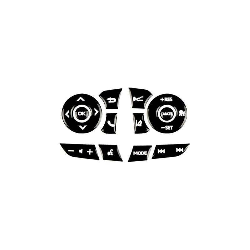 2019-2022 for Toyota for Corolla Gloss Black Steering Wheel Button Stickers Trim 12X