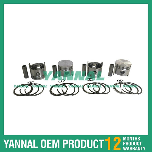 4-piece standard for Toyota diesel engine piston and ring set (4P)