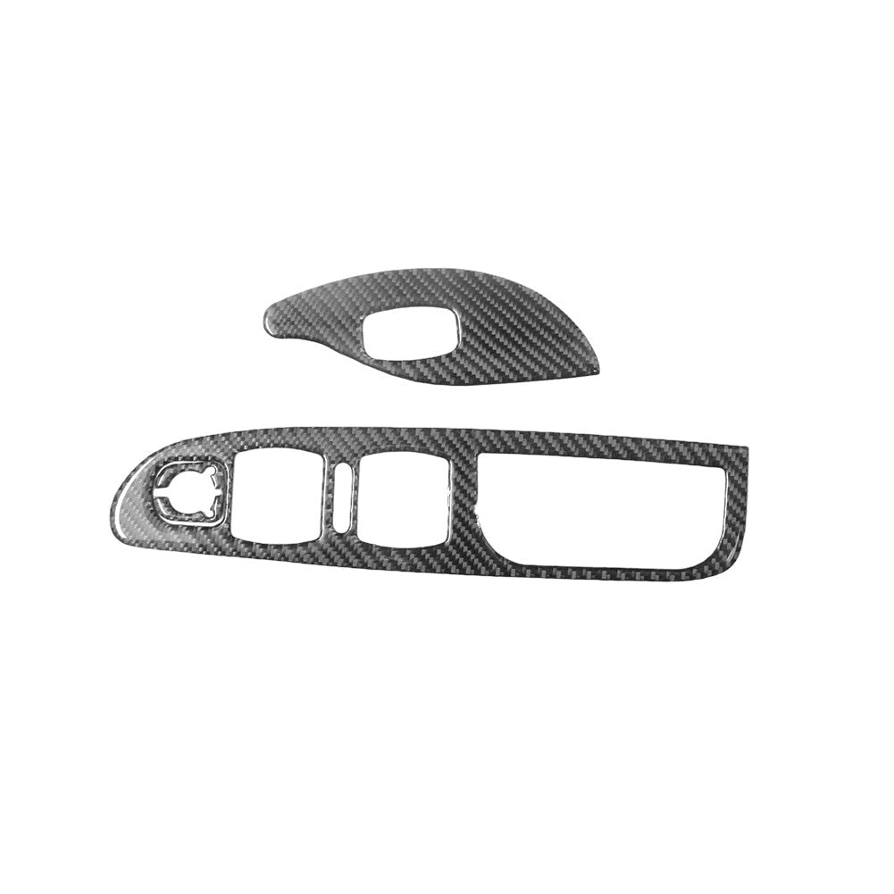 3x Carbon Fiber Front Window Control Cover Trim for Volkswagen for Passat 2006-2011