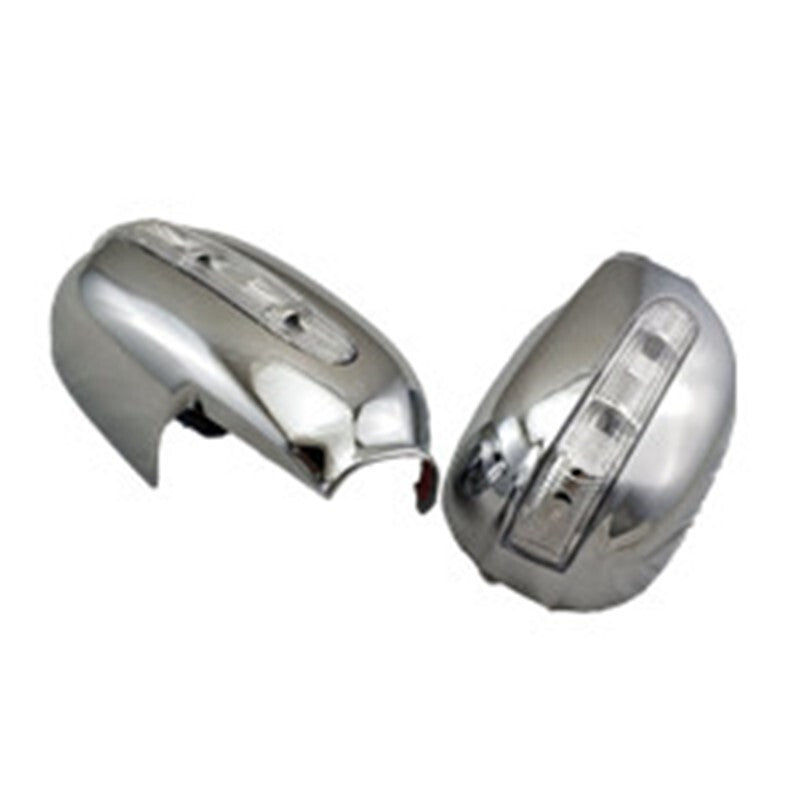 Car LED Side Rearview Mirror Cover 1 Pair ABS Chrome Protector Cap Accessories