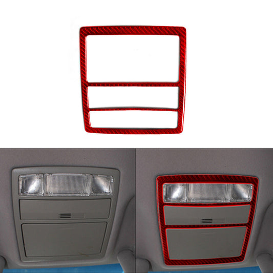 Red Carbon Fiber Overhead Readling Light Frame Trim for Toyota for Camry 2007-2011