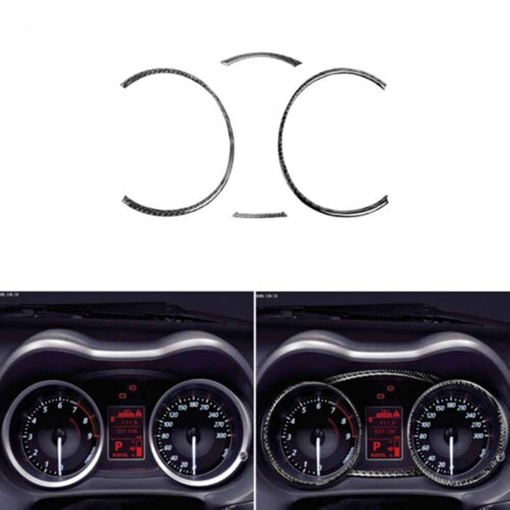 Carbon Fiber Speedometer Panel Cover Trim for Mitsubishi Lancer 2008-2015