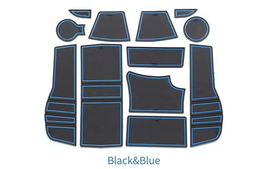 Anti-Slip Gate Slot Cup Mat for Peugeot 2008 e-2008 GT Line 2019 - 2024 BLUE