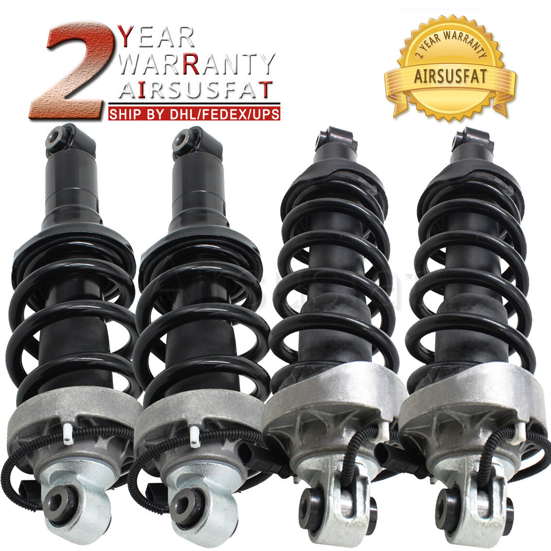 4pcs for Audi R8 2007-2015 Front Rear Left+Right Air Suspension Shock Absorbers