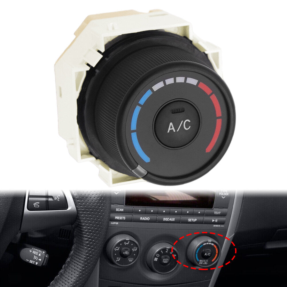 Central A/C TEMP Control Switch Assembly Black for Toyota for Corolla 2009-2013