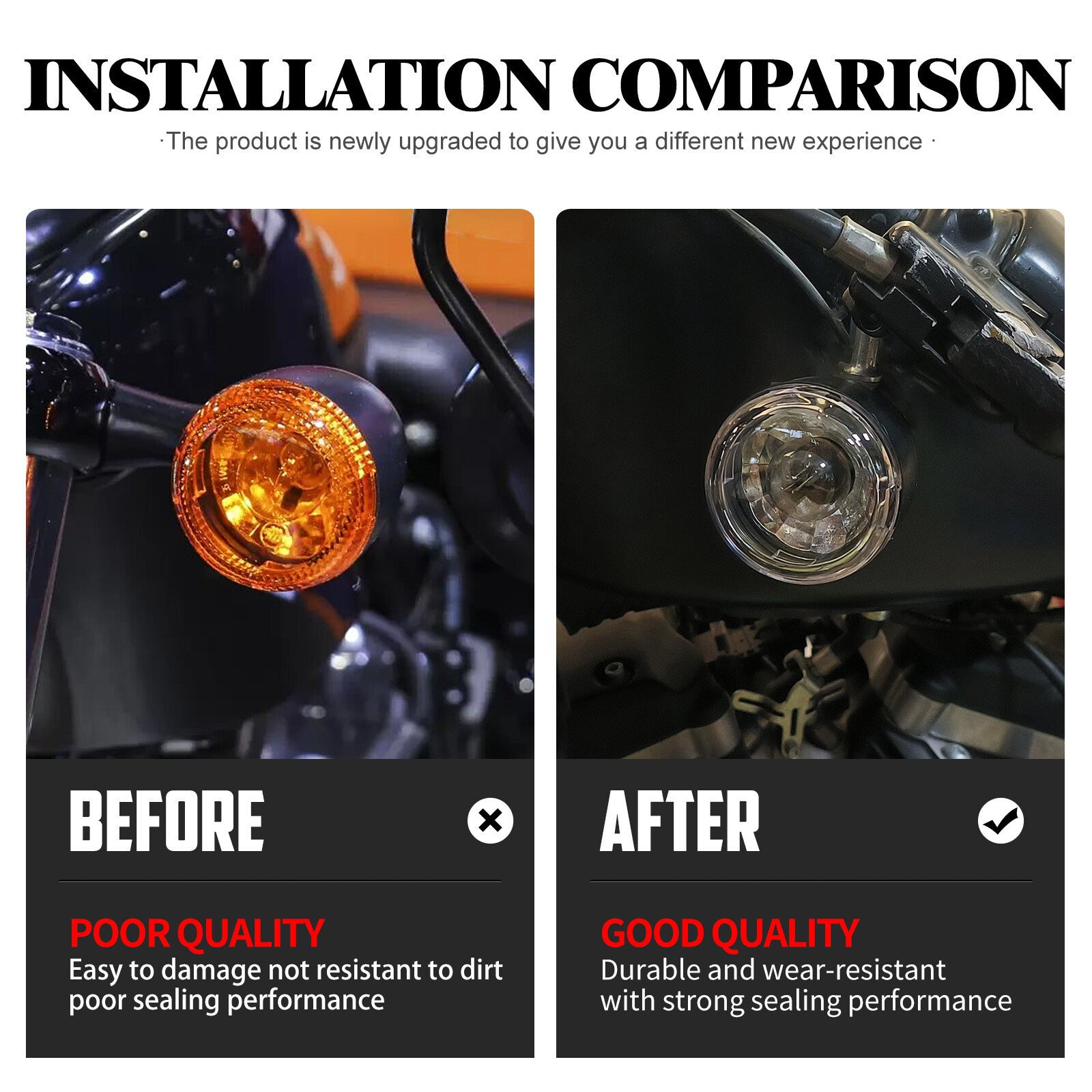 2x Turn Signal Light Clear Lens Bullet Style Covers for Harley Glide Sportster