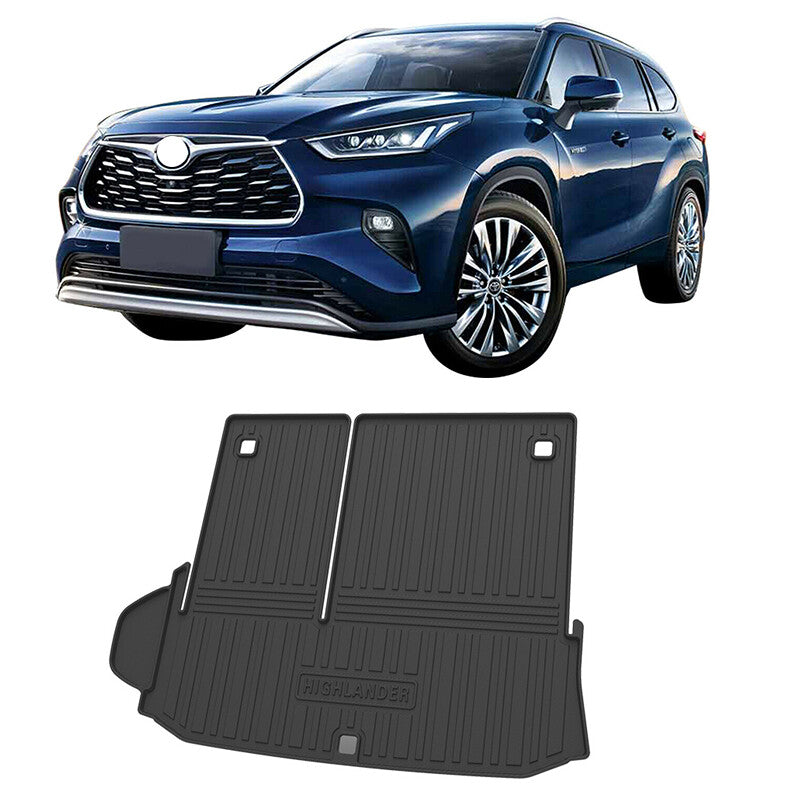 for Toyota Highlander 2020-2023 All Weather Cargo Liner Trunk Floor Mat Black