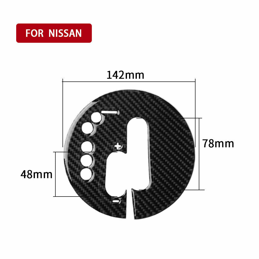 Carbon Fiber Gear Shift Panel Cover Trim Fit for Nissan 370Z Z34 2009-20